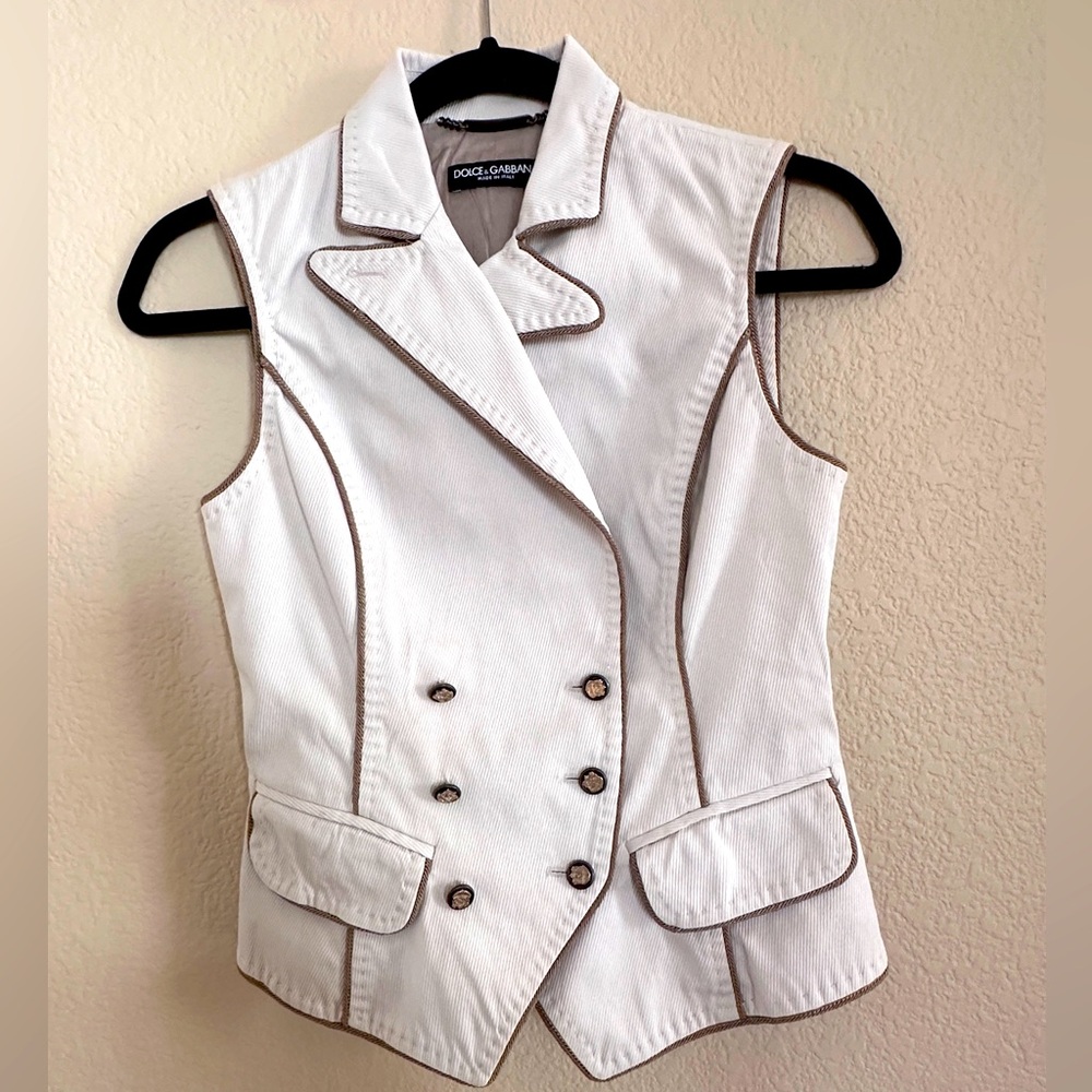 DOLCE & GABBANA corduroy vest size 38 (XS)